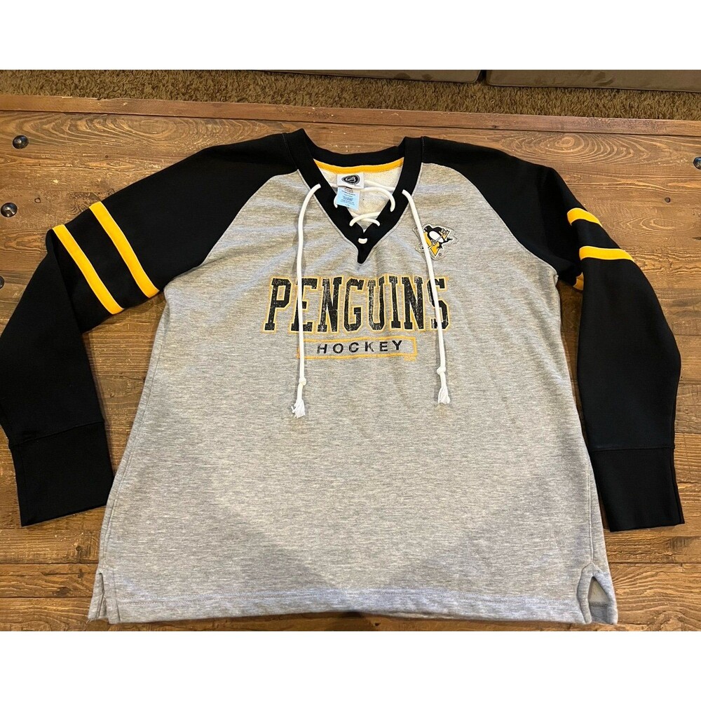 NHL Penquins Pittsburgh Hockey Jersey Sweatshirt Men’s Size Large
